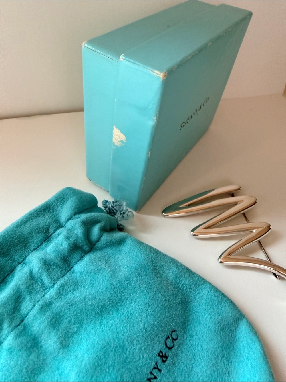 Tiffany & Co. Paloma Picasso Sterling Silver Scribble Pin Brooch 925 - Picture 3 of 7